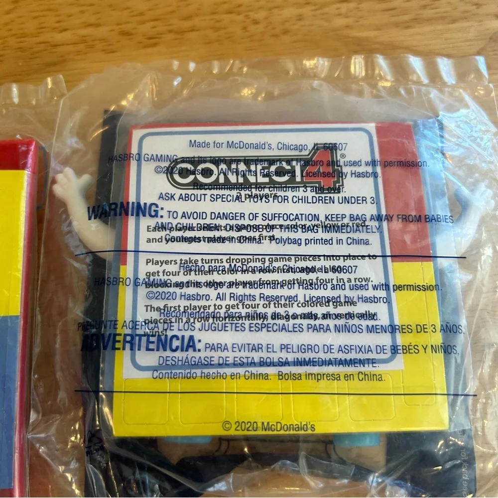McDonalds Happy Meal Toy Hasbro Gaming #1 And #4 Two CONNECT 4 NEW Unopened 2018